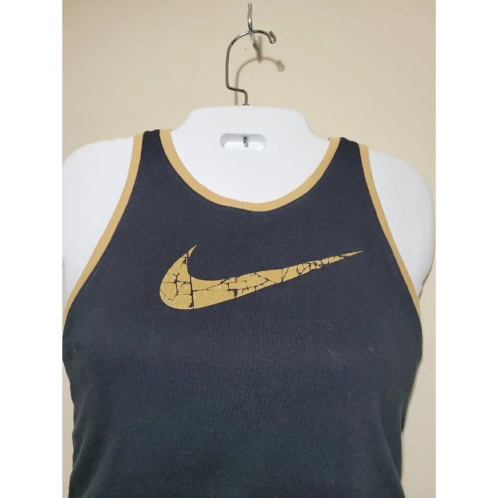Nike Tank Top Gold Swoosh Size S